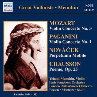 the album cover for Mozart/Paganini - VN Con 3