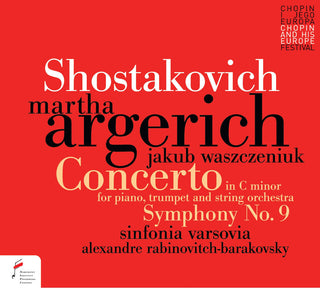 the album cover for Shostakovich / Martha Argerich / Waszczeniuka - Shostakovich / Cto For Pno C Minor Op 35 / Sym 9