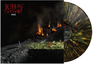 Bleeding Through- Nine - Forest Green Orange & Yellow Splatter