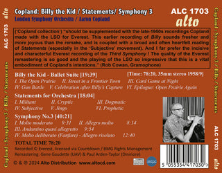 Aaron Copland- Aaron Copland: Billy the Kid; Statements & Symphony No. 3