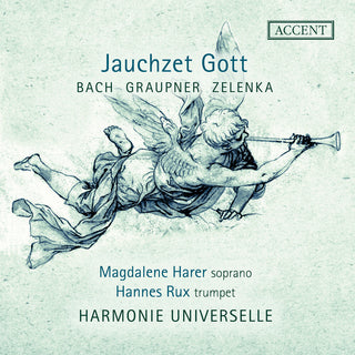 the album cover for J Bach .S. / Graupner / Deuter - Jauchzet Gott - Sacred Music For Soprano & Trumpet