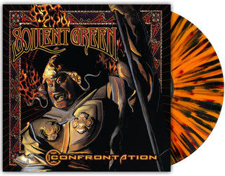 the album cover for Soilent Green -  Confrontation [LP Orange Krush with Splatter Edition]