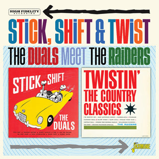 the album cover for Duals Meet The Raiders - Stick Shift & Twist (Uk)