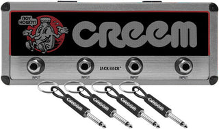 Pluginz - Creem - Magnetic Jack Rack - "Boy Howdy!" Logo with 4 Guitar Plug Keychains