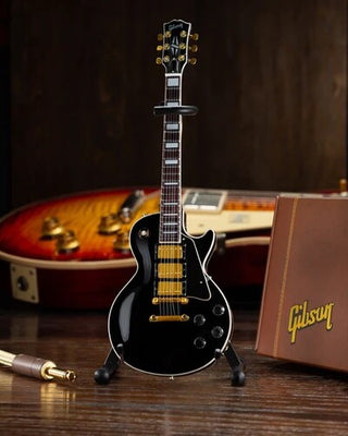 Axe Heaven- Gibson Les Paul Custom Ebony 1:4 Scale 10 Inch Miniature Electric Guitar (Large Item, Collectible, Figure)