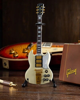 Axe Heaven- Gibson SG Custom 1964 White 1:4 Scale 10 Inch Miniature Electric Guitar (Large Item, Collectible, Figure)