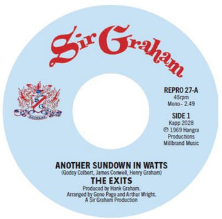 the album cover for Exits - Another Sundown In Watts / I Don't Want To Hear It