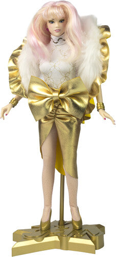 The Loyal Subjects- JEM AND THE HOLOGRAMS Jem Glitter and Gold 12" Fashion Doll