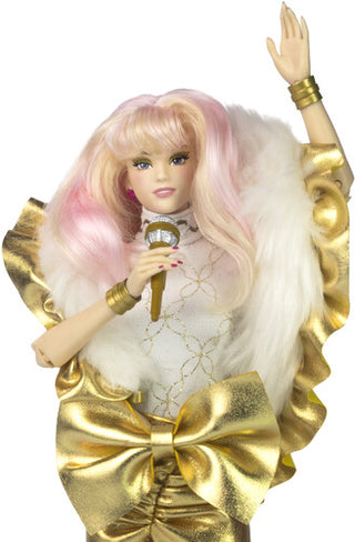 The Loyal Subjects- JEM AND THE HOLOGRAMS Jem Glitter and Gold 12" Fashion Doll