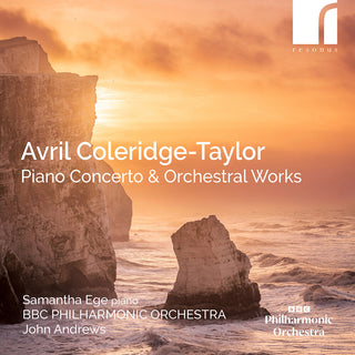 the album cover for Samantha Ege - Avril Coleridge-Taylor: Pno Con & Orchl Works