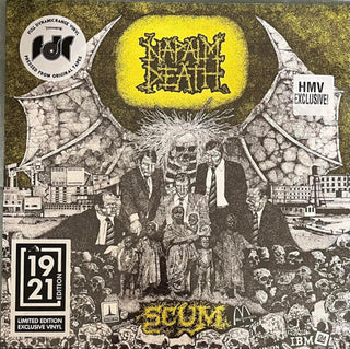 the album cover for Napalm Death - Scum - White Vinyl [Colored Vinyl] (Wht) (Uk)