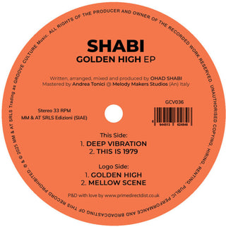 the album cover for Shabi - Golden High