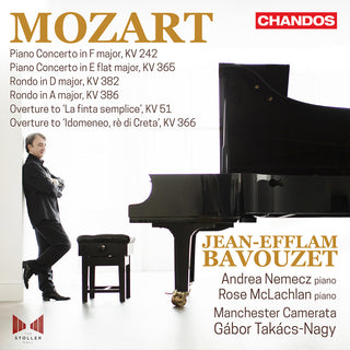 the album cover for Jean Bavouzet -Efflam - Mozart: Pno Cons Vol. 12