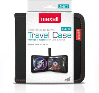 Maxell 190161 CD/DVD 24 Disc Capacity Zipper Case
