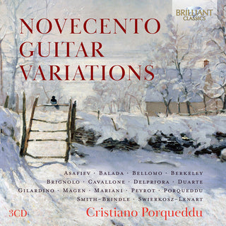 the album cover for Cristiano Porqueddu - Novecento Guitar Variations