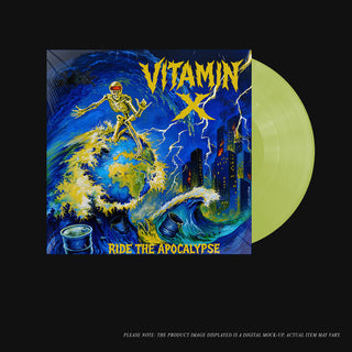 the album cover for Vitamin X - Ride The Apocalypse [Clear Vinyl] [Limited Edition] (Lime)