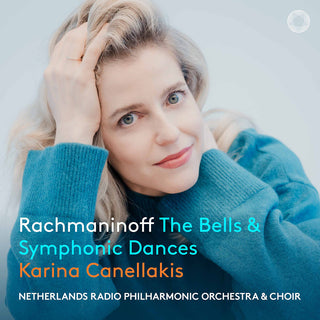 the album cover for Karina Canellakis - Rachmaninoff: Bells & Symphonic Dances
