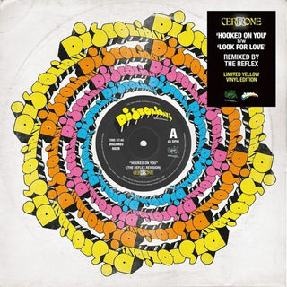 the album cover for Cerrone - Hooked On You / Look For Love (Reflex Revisions)