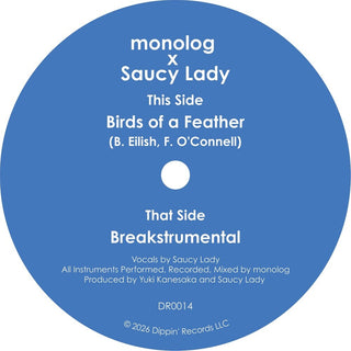 the album cover for Monolog & Saucy Lady - Birds Of A Feather