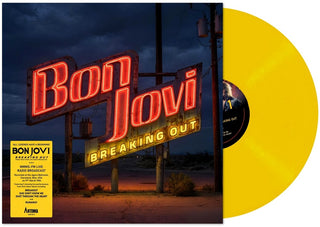 the album cover for Bon Jovi - Breaking Out [Indie Exclusive] [Colored Vinyl] [Limited Edition] [Indie Exclusive]