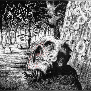 the album cover for Grave - Necropsy - the Complete Demo Recordings 1986-1991 [3LP]