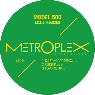 the album cover for Model 500 - I.d.l.e. Remixes