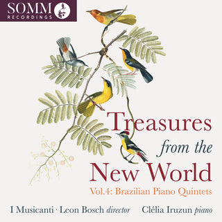 the album cover for Clelia / I Musicanti / Leon Bosch Iruzun - Treasures From the New World / Vol. 4: Brazilian Piano Quintets