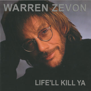 the album cover for Warren Zevon - Life'll Kill Ya (Blue) [Clear Vinyl] [Limited Edition]