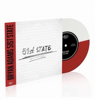 the album cover for Bryan Adams - 51st State (red/white 7inch) [Indie Exclusive]