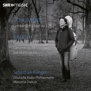 the album cover for Sebastian Klinger - Schumann & Bruch: Vc Con & Works For Vc & Orch