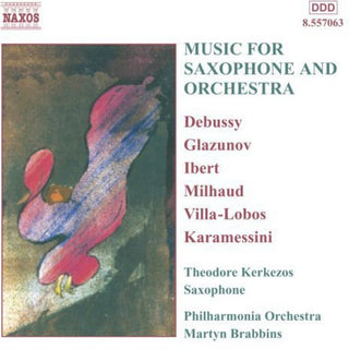 the album cover for Theodore Kerkezos - Music for Saxophone & Orchestra / Various