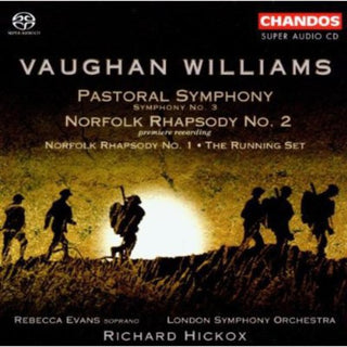 the album cover for R. VAUGHAN WILLIAMS - Symphony 3 / Norfolk Rhapsody 1 & 2