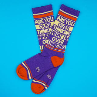 Are You Over Thinking What I'm Over Thinking? Gym Crew Socks