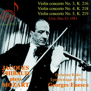 the album cover for JACQUES THIBAUD - Jacques Thibaud Plays Mozart