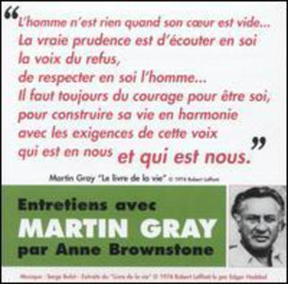 the album cover for MARTIN GRAY - Entretiens Avec Martin Gray Par Anne Brownstone