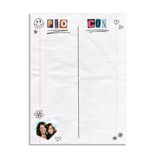Pipsticks Gilmore Girls Rory's Pro & Con Notepad