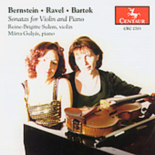 the album cover for Bernstein/Ravel/Bartok - Sonatas for Violin & Piano