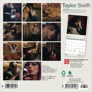 Taylor Swift Official 2025 Mini Wall Calendar