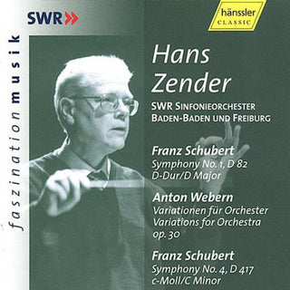 the album cover for F. SCHUBERT - Symphony 1 D Major / Variations for Orchestra Op30