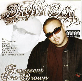 the album cover for BROWN BOY - Represent the Brown