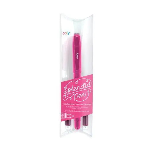 Ooly Splendid Fountain Pen (Pink +3 Ink Cartridges)