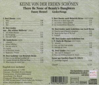 the album cover for F. MENDELSSOHN - Lieder
