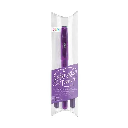 Ooly Splendid Fountain Pen (Purple + 3 Ink Cartridges)