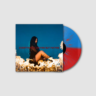 As December Falls- Everything's On Fire But I'm Fine [Blue/Red Split Splatter LP] [Alternate Cover] (Indie Exclusive) (PREORDER)