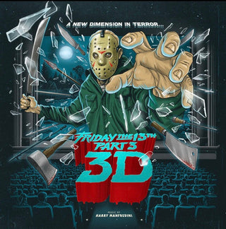 Friday The 13th Part 3 3D Soundtrack (Blue W/ Red Spatter + Lenticular Cover)
