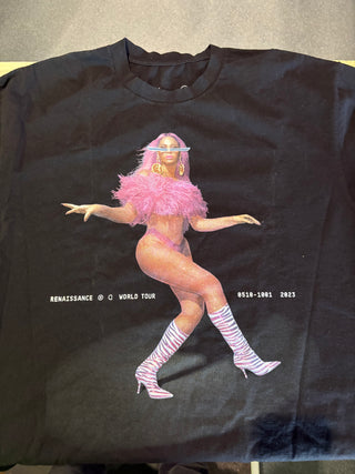 2023 Beyonce Renaissance World Tour T-Shirt, Black, XL