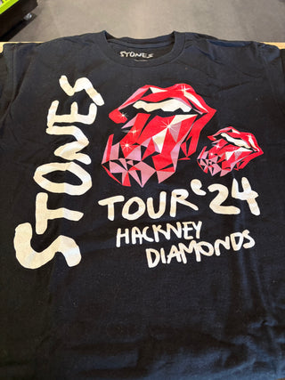 2024 Rolling Stones Hackney Diamonds Tour T-Shirt, Black, L