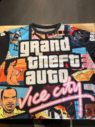 Grand Theft Auto Vice City T-Shirt, AOP, XL