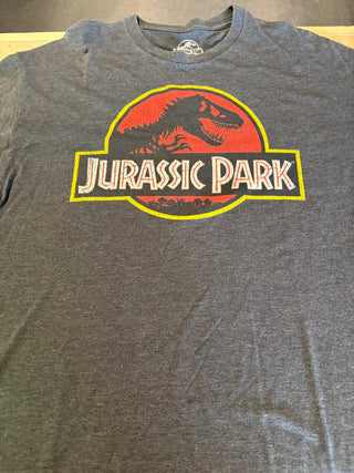 Jurassic Park Logo T-Shirt, Charcoal, XL