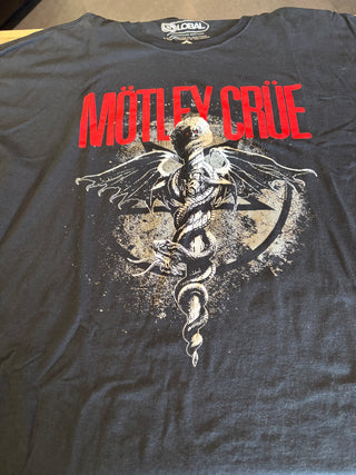Motley Crue Dr Feelgood Black & White T-Shirt, Black, 2XL